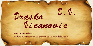 Draško Vicanović vizit kartica